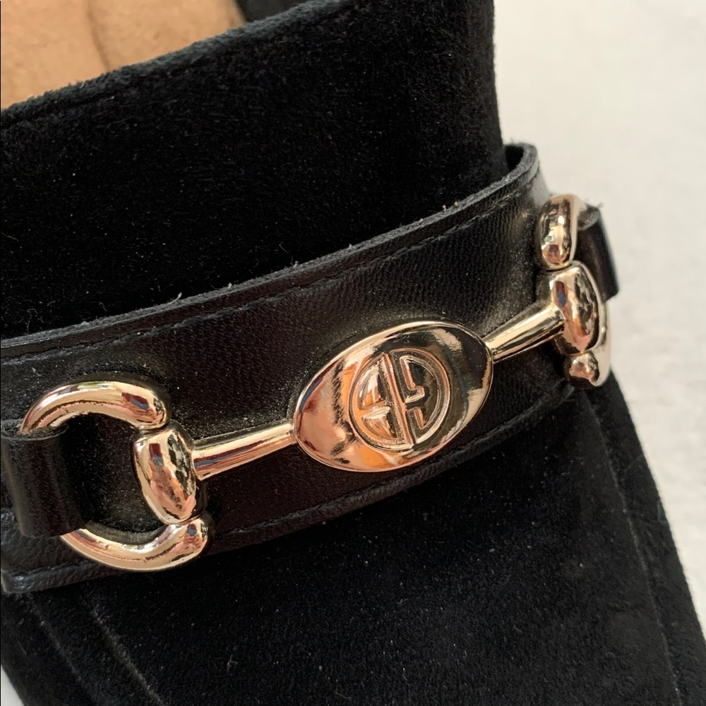 Giani Bernini Black Loafers with Gold Chain and Leather Accent - Picture 9 of 9